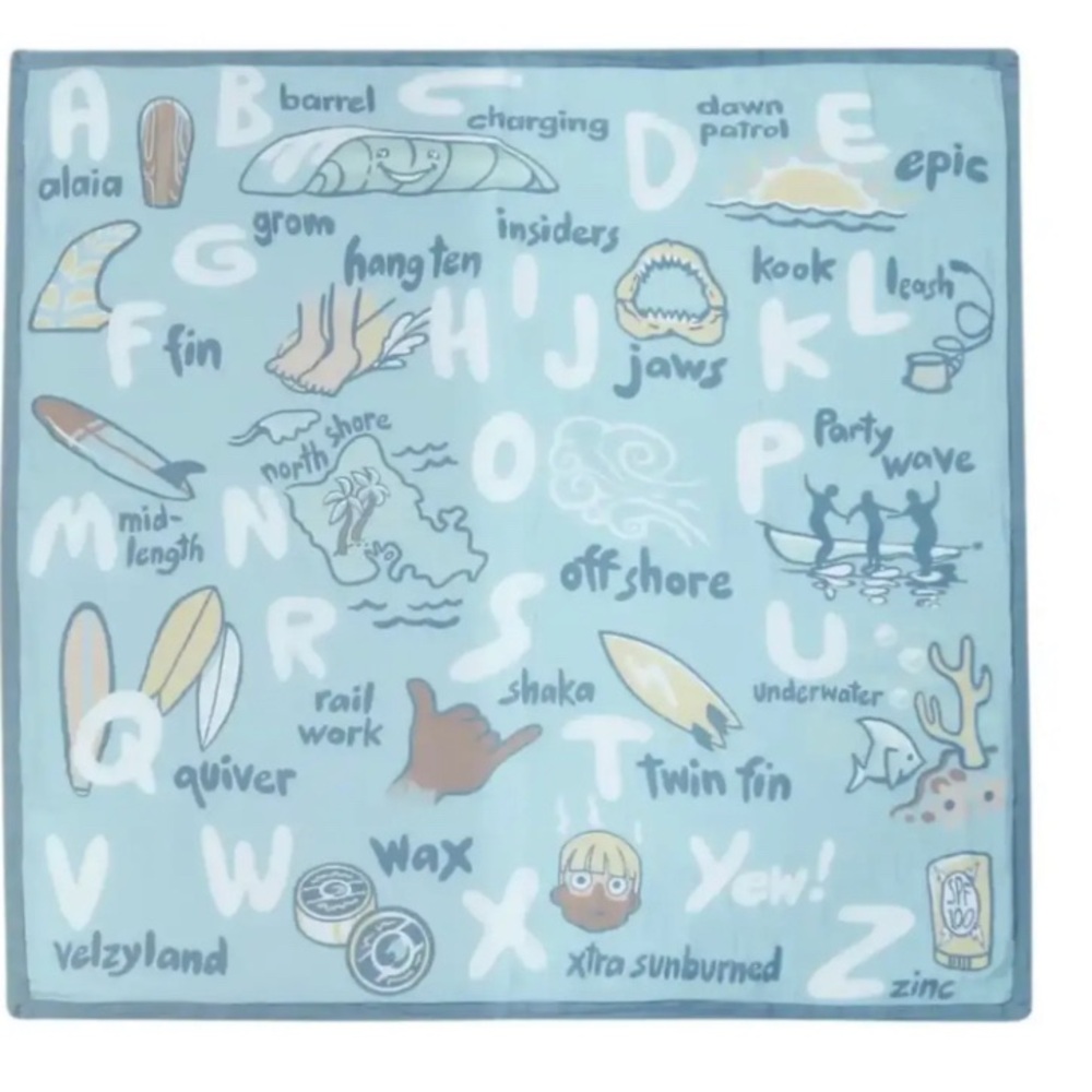 NWT coco moon surfing alphabet quilt